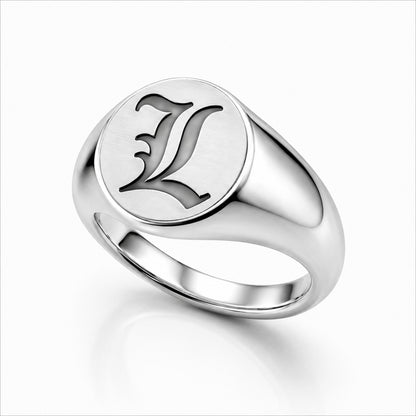 Initial Signet Ring “L”｜SV925 シルバー925 イニシャルリング