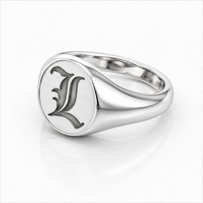 Initial Signet Ring “L”｜SV925 シルバー925 イニシャルリング